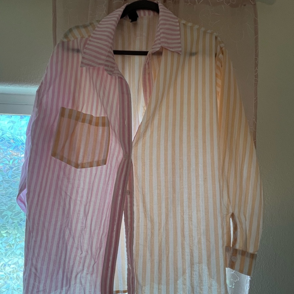 Wild and Fable Color Block Long Sleeve Button Up